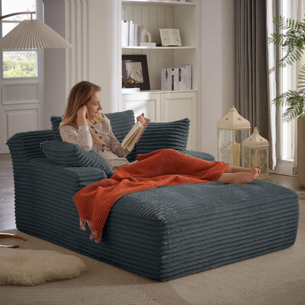 50" Comfy Fluffy Cloud Couch, Modern Deep Seat Sofa