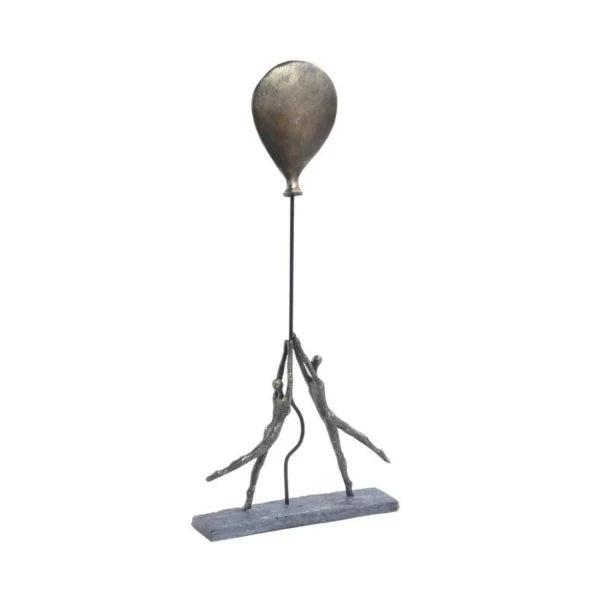 Antique Balloon Couple Sculpture – Bronze